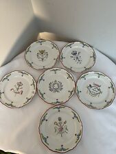 Six Vintage French Revolution Bicentennial Plates from Saint Amand 7.75 Inches picture