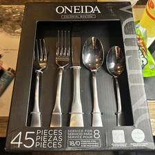 NEW ONEIDA Colonial Boston 45 Piece Set Stainless Steel (Service for 8) picture