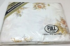 TASTERMAKER No Iron Muslin Full Fitted Sheet For 54 x 75 Mattress VINTAGE NEW picture