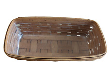 Longaberger Bread Baskets Handwoven Brown with Brick and Liner picture