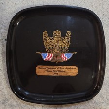 VTG Rare 1976 Black Inlaid USA Flags Kansas City Legislation Couroc California  picture