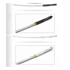 Gilded Night  Katana Sword & Sheath 37.75”(40.75”) Pick 1 White Or Black Metal picture