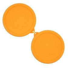 2 Pack Silicone Replacement Lids Only Fit For 7401-S (3 Cup) - 2 Pack, Orange picture