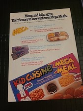 Kid Cuisine Mega Meal Print Ad 1992 8x11 Great To Frame  picture