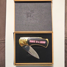 Tribute to a Legend 3 Folding Pocketknife Slipjoint Black/Gold w/ Box 2003 picture