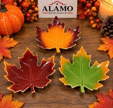 PartyLite Falling Leaves Tealight Holders Trio P92806 Autumn Maple Leaf Set New picture