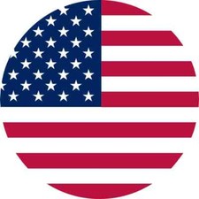 4in x 4in Circular American Flag Vinyl Sticker Car Truck Vehicle Bumper Decal picture