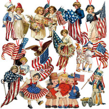 Fuutreo 48 Pcs 4Th of July Ornaments for Tree Vintage Patriotic 250Th Anniversar picture