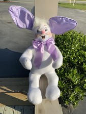 2013- 22” Annalee Collection Lavender Easter Egg Hunt Posable Rabbit picture