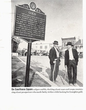 Lumpkin County Courthouse Georgia Prospectors Historic Marker Vtg 1942 Mag Image picture