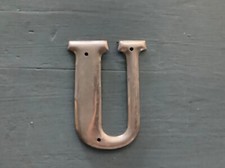 Vintage Aluminum Metal Letter Number 3 Inch Steam Punk Graphic Industrial CHOICE picture