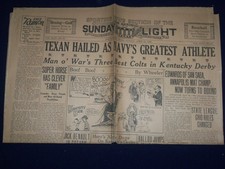 1926 APRIL 25 SAN ANTONIO SUNDAY LIGHT SPORT SECTION - TEXAN HAILED - NP 972B picture