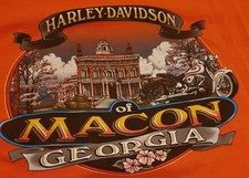 Vintg 2000 Harley-Davidson HELL on Wheels Motorcycle T-Shirt SZ XL Macon Georgia picture