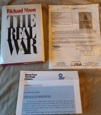 Richard Nixon Signed The Real War 1980 First Edition Inscribed JSA COA picture