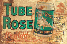 TUBE ROSE SCOTCH SNUFF ADVERTISING METAL SIGN picture