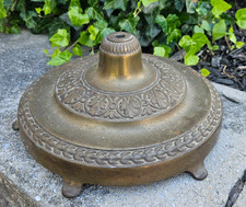 Vintage Mitchell M38 U Footed Floor Lamp Base Part Cast Metal picture