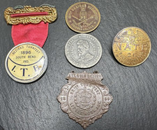 FIVE LATE 1800'S TURNFEST GERMAN AMERICAN FITNESS ITEMS N139 picture