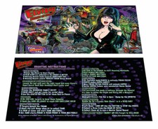 Stern Elvira's House of Horrors Pinball Custom Apron Instruction Cards picture
