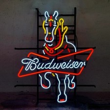 Bvd Horse Neon Sign Light Beer Bar Pub Wall Decor Handmade Visual Artwork 24x20 picture