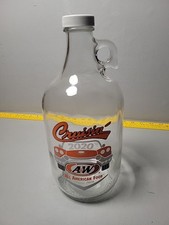 A & W Root Beer Cruisin 2020 1/2 Gallon Glass Jug picture