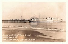Aptos CA Amusement Ship Palo Alto at Sea Cliff Pk c1930 RPPC Photo Postcard COPY picture
