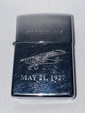 Zippo Spirit of St Louis Lindbergh 1927 Aviation USA Vintage 1991 picture