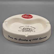 Vtg Pearl Brewery Lager Beer Ceramic Advertising Ashtray Jersey Lilley Saloon picture