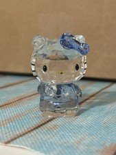 Swarovski Hello Kitty Blue Bow Crystal Figurine Retired No Box picture