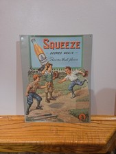 REMAKE OF THE FAMOUS SQUEEZE SCORES AGAIN TIN METAL SIGN  16x12 picture