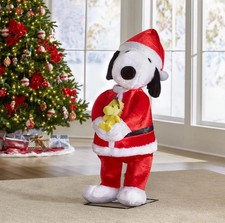 *NEW* Animated Peanuts Snoopy Claus 4 ft Musical Animatronic Christmas Decor picture