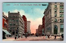 Omaha NE-Nebraska, 16th Street, Advertisement, Antique, Vintage c1913 Postcard picture