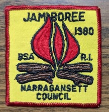 1980 BSA Narragansett Council Jamboree Patch Rhode Island Boy Scouts VTG picture