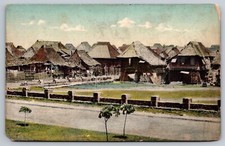 Postcard B 311, 1/2 of A Folded Poatcard, Philippine village. picture
