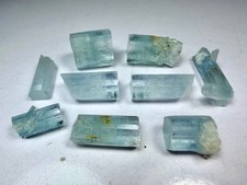 Natural Transparent Aquamarine Crystal Lot : 9 Pieces, 125 Carats @Minerals picture