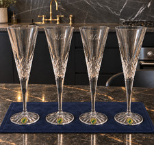 Waterford Wishes Happy Celebration Crystal Champagne Flutes - Set of 4 - R/D picture