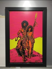 RULERS II MAN & WOMAN VINTAGE 1971 HOUSTON BLACKLIGHT POSTER 22