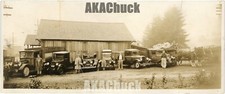 1920s Panoramic Photo CENTRALIA WASHINGTON Truck Automobile Fleet DAVIS FUEL CO. picture