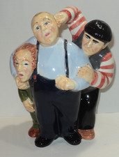 Vintage 1997 Three Stooges– Clay Art  Piggy Bank  3 Stooges Bank picture
