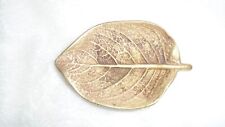 Vintage Virginia Metalcrafters Brass Episcea Leaf Tray Dish Design 3-30 (1948) picture