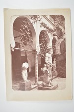 Museum Algiers Algeria Courtyard Classical Statues Jean Geiser c1880s VTG Photo picture