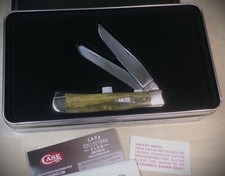 CASE XX OLIVE GREEN BONE SMOOTH TRAPPER IN GIFT TIN CA10865 2026 New USA picture