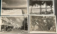 Key West Florida RPPC Lot 4 Overseas Highway Pigeon Key Street Scene Vintage picture