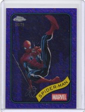 SPIDER-MAN 2025 TOPPS CHROME MARVEL PURPLE SHIMMER #34 /75 picture