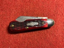 GEC Northfield 25 Blood Red Jig Bone EO Barlow Pocket Knife 253109EO COA 1 of 50 picture
