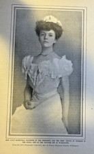 1902  Vintage Illustration Alice Roosevelt Daughter of Theodore Roosevelt picture