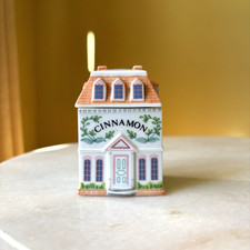 Vintage 1989 Cinnamon Lenox Village Spice House Porcelain Jar With Lid No Flaws picture