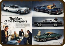 1977 LINCOLN CONTINENTAL MARK V Car Designers DECORATIVE REPLICA METAL SIGN picture
