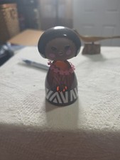 Vtg 1970s Avon Small World Island Miss Splashu Bottle Empty Figural Glass Doll picture