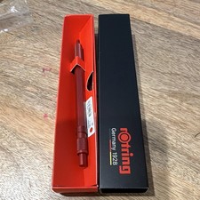 Rotring Germany 600 Series 1928 Classic Pen Red Silver Ink New In Box picture