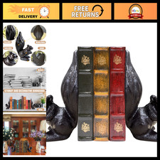 Adorable Cast Iron Squirrel Bookends - 2PCS Heavy-Duty Decorative Book Stoppers picture